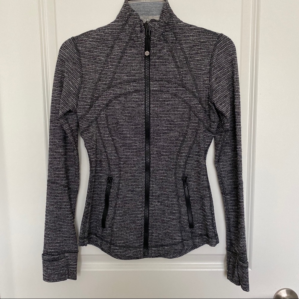 Lululemon Define Jacket Coco Pique Black Gray
